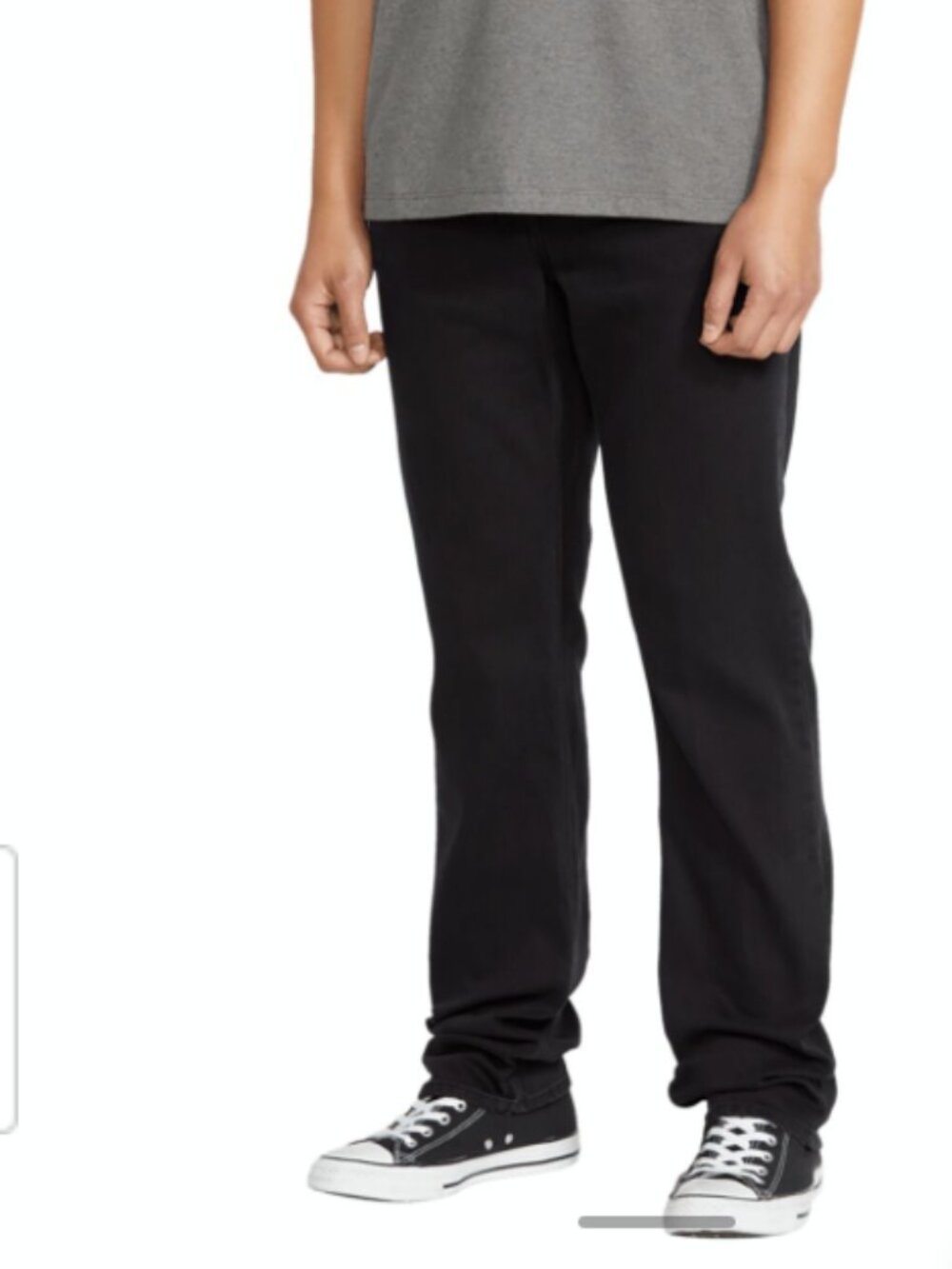 Volcom Solver Mens Black Jeans Size 34 Modern Straight 32' Inseam